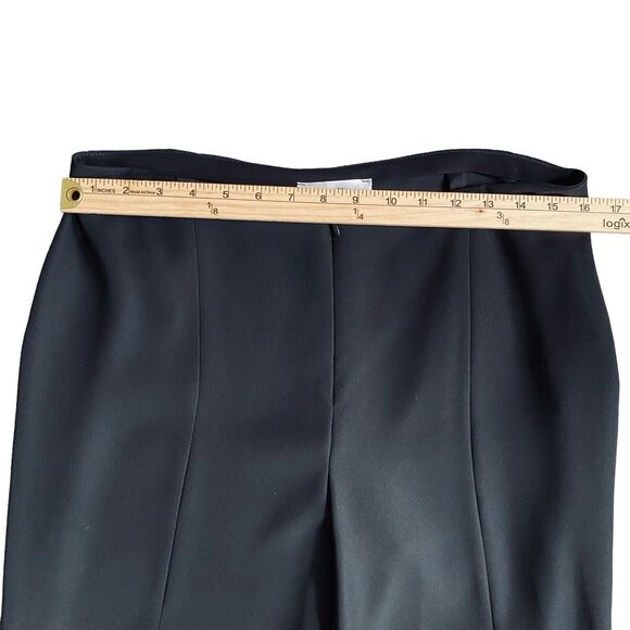 Joseph Ribkoff Dress Pants 8 Black High Rise Wide Leg Flowing Designer Nautical - Picture 10 of 15